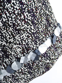 CHANEL 09S Grey Silver Sequin Embellishments Dress 36 38 シャネル グレー シルバー スパンコール ワンピース 即発