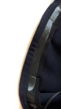 CHANEL 09S Navy Pearl Belt Strapless Cocktail Dress 38 シャネル ネイビー パール ベルト チューブ カクテル ドレス ワンピース