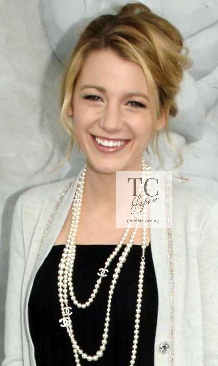 CHANEL 09S Navy Pearl Belt Strapless Cocktail Dress 38 シャネル ネイビー パール ベルト チューブ カクテル ドレス ワンピース