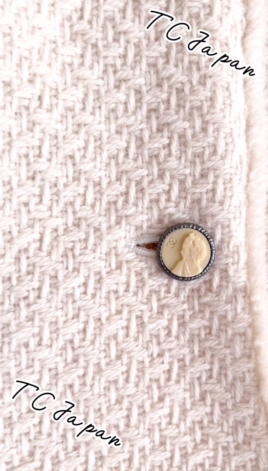 CHANEL 04A Ivory Wool Angora Tweed Dress 36 シャネル アイボリー ウール アンゴラ ツイード ワンピース 即発