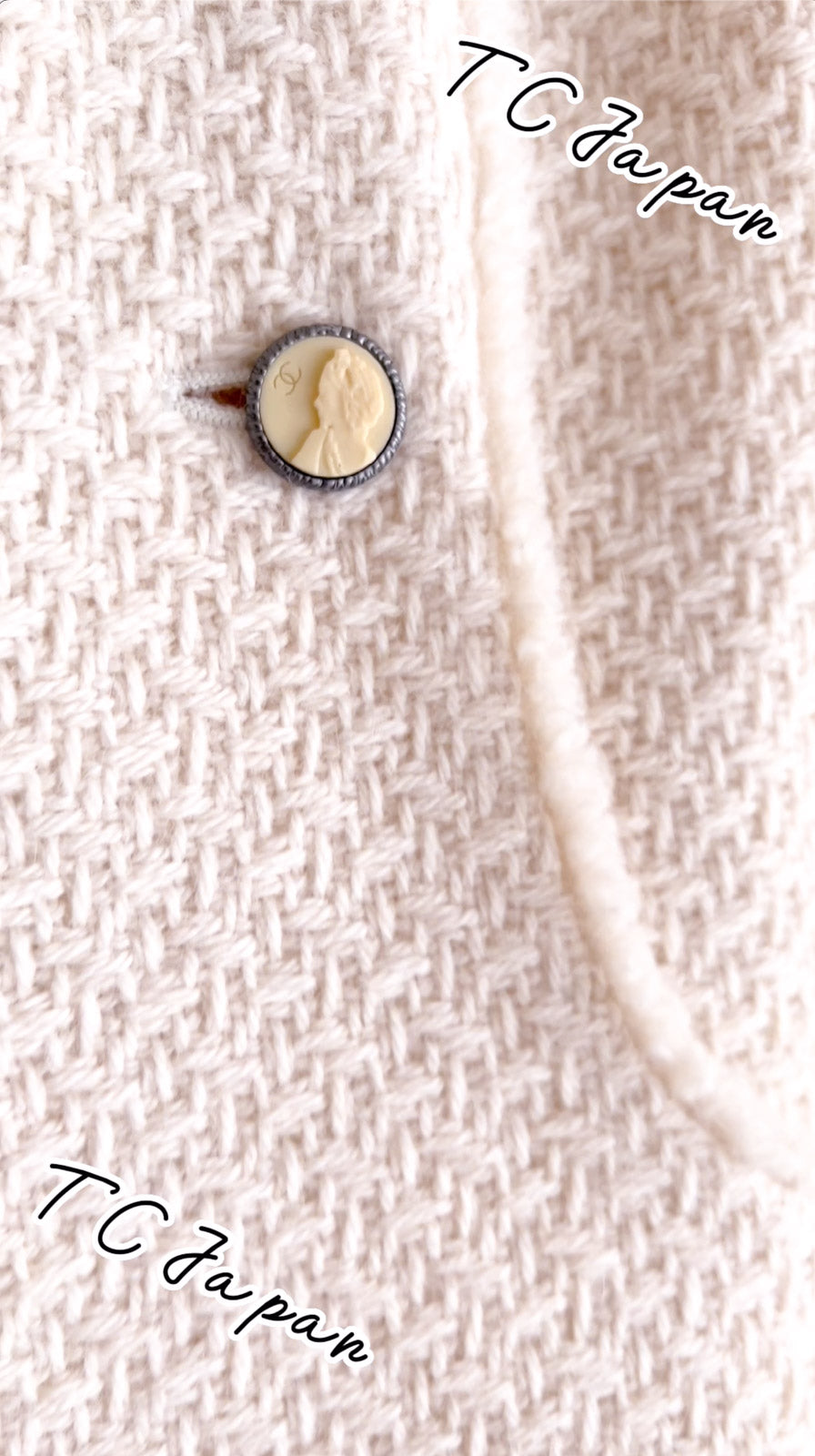 CHANEL 04A Ivory Wool Angora Tweed Dress 36 シャネル アイボリー ウール アンゴラ ツイード ワンピース 即発