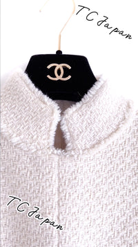 CHANEL 04A Ivory Wool Angora Tweed Dress 36 シャネル アイボリー ウール アンゴラ ツイード ワンピース 即発
