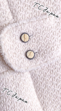 CHANEL 04A Ivory Wool Angora Tweed Dress 36 シャネル アイボリー ウール アンゴラ ツイード ワンピース 即発