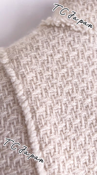 CHANEL 04A Ivory Wool Angora Tweed Dress 36 シャネル アイボリー ウール アンゴラ ツイード ワンピース 即発