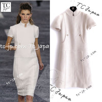 CHANEL 04A Ivory Wool Angora Tweed Dress 36 シャネル アイボリー ウール アンゴラ ツイード ワンピース 即発