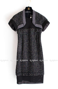 CHANEL 13S Black Multicolor Bolero Mesh Dress 36 38 シャネル ブラック マルチカラー ボレロ メッシュ ワンピース