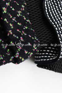 CHANEL 13S Black Multicolor Bolero Mesh Dress 36 38 シャネル ブラック マルチカラー ボレロ メッシュ ワンピース