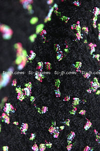 CHANEL 13S Black Multicolor Bolero Mesh Dress 36 38 シャネル ブラック マルチカラー ボレロ メッシュ ワンピース