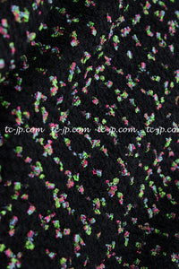 CHANEL 13S Black Multicolor Bolero Mesh Dress 36 38 シャネル ブラック マルチカラー ボレロ メッシュ ワンピース