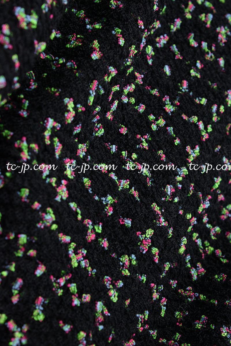 CHANEL 13S Black Multicolor Bolero Mesh Dress 36 38 シャネル ブラック マルチカラー ボレロ メッシュ ワンピース