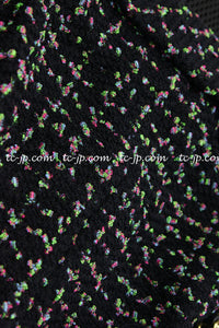 CHANEL 13S Black Multicolor Bolero Mesh Dress 36 38 シャネル ブラック マルチカラー ボレロ メッシュ ワンピース