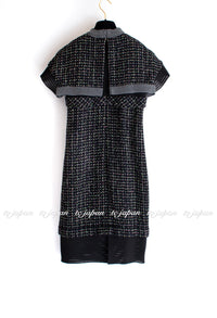 CHANEL 13S Black Multicolor Bolero Mesh Dress 36 38 シャネル ブラック マルチカラー ボレロ メッシュ ワンピース