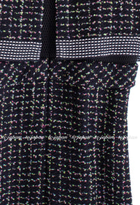 CHANEL 13S Black Multicolor Bolero Mesh Dress 36 38 シャネル ブラック マルチカラー ボレロ メッシュ ワンピース