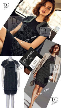 CHANEL 13S Black Multicolor Bolero Mesh Dress 36 38 シャネル ブラック マルチカラー ボレロ メッシュ ワンピース