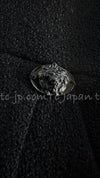 CHANEL 08A Navy Red Silk Tops Black Dress 36 シャネル ネイビー レッド シルク トップス ブラック ワンピース 即発