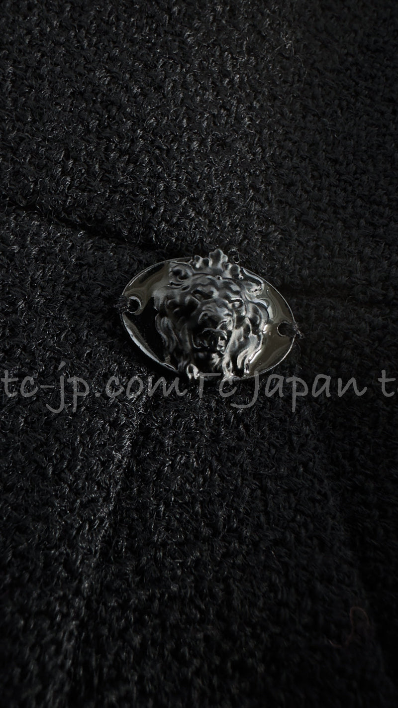 CHANEL 08A Navy Red Silk Tops Black Dress 36 シャネル ネイビー レッド シルク トップス ブラック ワンピース 即発