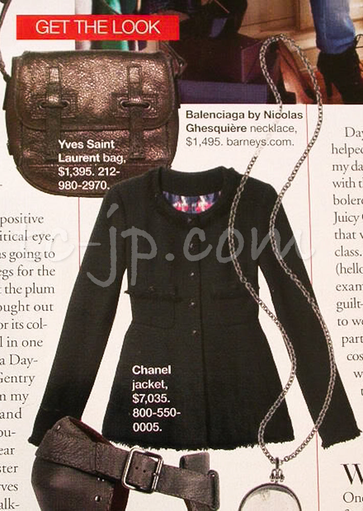 CHANEL 08A Navy Red Silk Tops Black Dress 36 シャネル ネイビー レッド シルク トップス ブラック ワンピース 即発