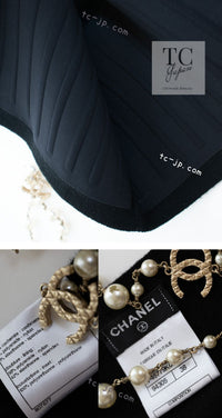 CHANEL 13A Black BOYCHANEL Cashmere Knit Dress 38 シャネル ブラック ボーイシャネル カシミア ニット ワンピース 即発 - TC JAPAN