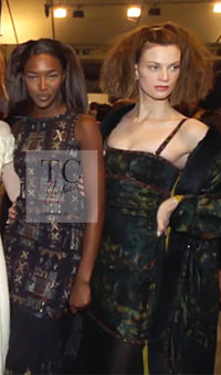 CHANEL 97A Black Green Watercolour Beaded Dress 34 36 シャネル ブラック グリーン CC ロゴ ビーズ装飾 ワンピース