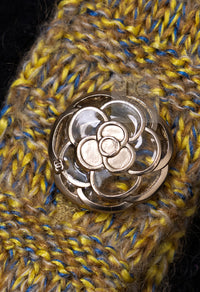 CHANEL 15A Black Yellow Gold Matelasse Quilted Silk Cashmere Mohair Knit Cardigan Dress 34 36 シャネル ブラック イエロー ゴールド マトラッセ キルティング シルク カシミヤ モヘヤ ニット カーディガン ワンピース 即発