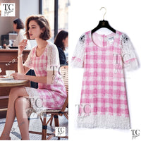 CHANEL 11C Barbie Pink White Cotton Summer Dress 38 シャネル バービー ピンク ホワイト コットン サマー ワンピース 即発