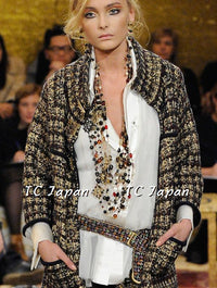 CHANEL 11PF Black Gold Metallic Cashmere Wool Knit Dress 36 シャネル ブラック ゴールド メタリック カシミア ウール ニット ワンピース 即発