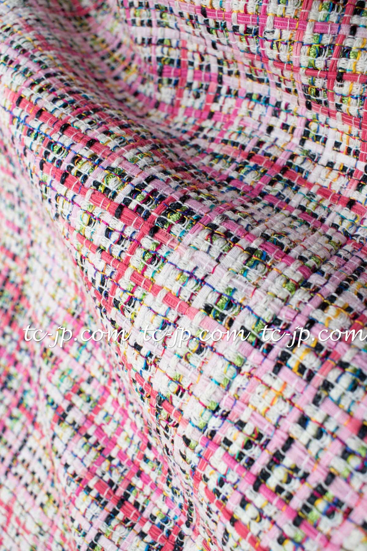 シャネル ワンピース CHANEL ピンク マルチカラー コットン ツイード