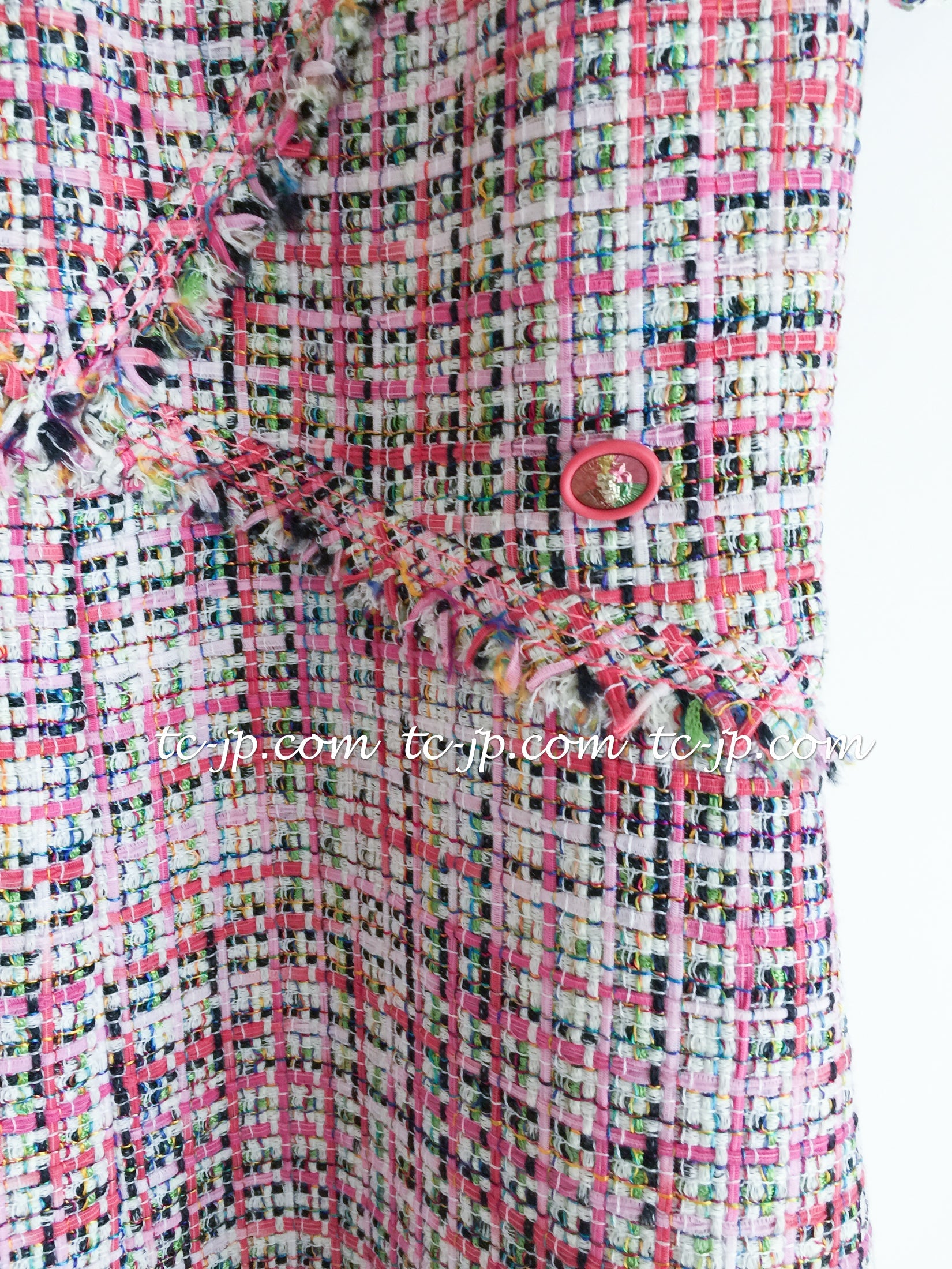 シャネル ワンピース CHANEL ピンク マルチカラー コットン