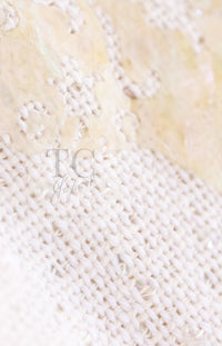 CHANEL 12S Creme Ivory Cotton Seashell Mosaic Decoration Jacket 40 42 シャネル クリーム アイボリー コットン 貝殻モザイク 装飾 ジャケット 即発
