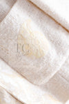 CHANEL 12S Creme Ivory Cotton Seashell Mosaic Decoration Jacket 40 42 シャネル クリーム アイボリー コットン 貝殻モザイク 装飾 ジャケット 即発
