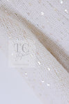 CHANEL 12S Creme Ivory Cotton Seashell Mosaic Decoration Jacket 40 42 シャネル クリーム アイボリー コットン 貝殻モザイク 装飾 ジャケット 即発