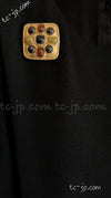 CHANEL 11PF Black Wool Gripox Jewel Buttons Dress 34 シャネル ブラック グリポワ宝石装飾 ウール ワンピース 即発