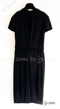 CHANEL 11PF Black Wool Gripox Jewel Buttons Dress 34 シャネル ブラック グリポワ宝石装飾 ウール ワンピース 即発