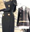 CHANEL 11PF Black Wool Gripox Jewel Buttons Dress 34 シャネル ブラック グリポワ宝石装飾 ウール ワンピース 即発