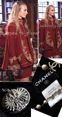 CHANEL 15PF Black Gold Trim Melton Wool 100 Dress 34 36 シャネル ブラック ゴールド トリム メルトン ウール ワンピース 即発