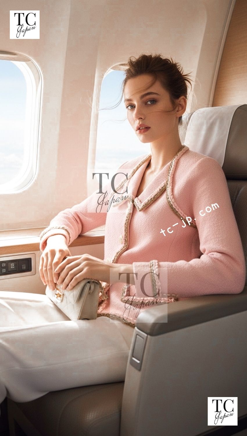 CHANEL 16C Pink Braid Trimming Cotton Jacket 36 シャネル ピンク ブレイドトリミング コットン ジャケット 即発