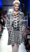 CHANEL 10A Multicolor Silk Fantasy Fur Tweed Coat 38 シャネル マルチカラー シルク ファンタジー ファー ツイード コート