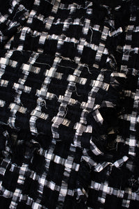 CHANEL 11C Black White Check Cardigan Jacket Gripox Button 38 8