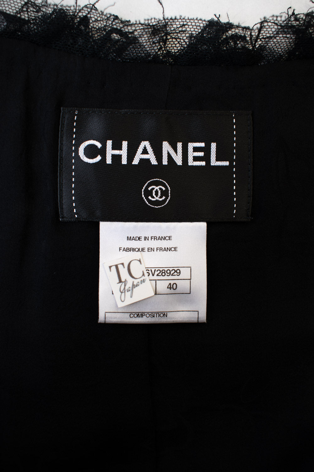 CHANEL 11C Black White Check Cardigan Jacket Gripox Button 38 15