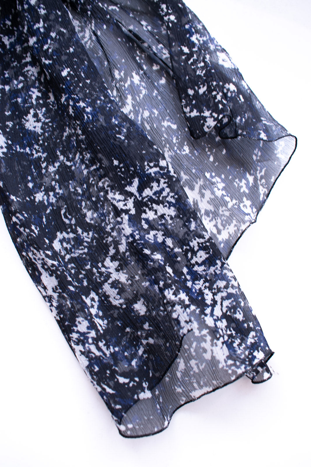 CHANEL 12S Navy Blue Silk Chiffon Dress with Silk Stole 40 シャネル ネイビー ブルー 濃紺 シルク シフォン ワンピース シルク ストール付き