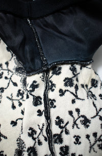 CHANEL 14C Black Ivory Camellia Flower Knit Tops 38 シャネル ブラック アイボリー カメリア 花柄 ニット トップス 即発