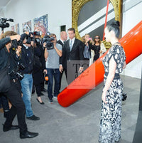 CHANEL 14C Black Ivory Camellia Flower Knit Tops 38 シャネル ブラック アイボリー カメリア 花柄 ニット トップス 即発