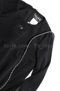 CHANEL 12A Black Wool Jersey Dress 36 シャネル ブラック ニット ウール ジャージ ワンピース 即発 - TC JAPAN