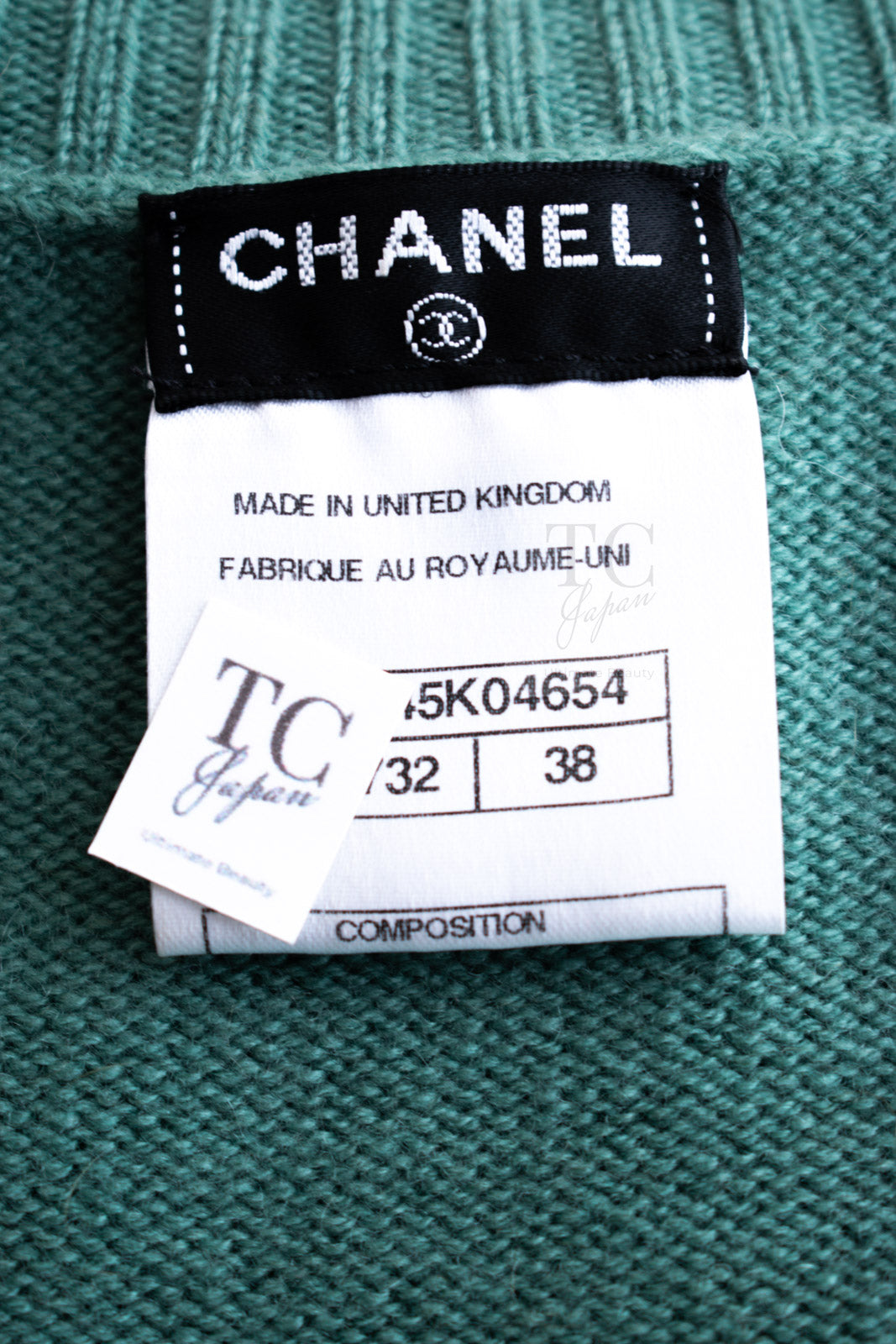 CHANEL 12A Seafoam Green CC Turn Lock Cashmere Knit Dress 38 シャネル シーフォーム グリーン CC ターンロック カシミア ニット ワンピース 即発