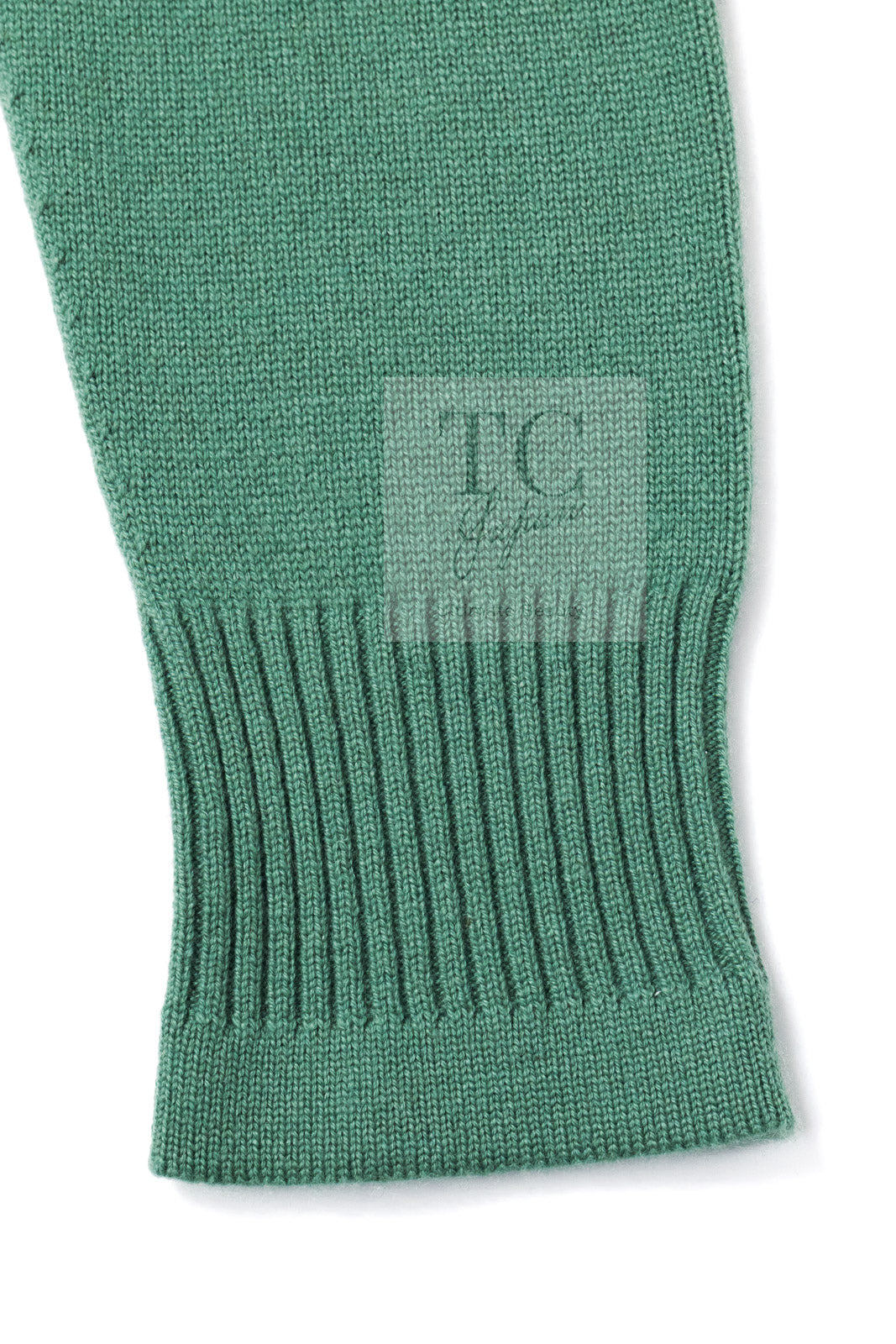 CHANEL 12A Seafoam Green CC Turn Lock Cashmere Knit Dress 38 シャネル シーフォーム グリーン CC ターンロック カシミア ニット ワンピース 即発