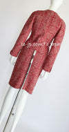 CHANEL 88S Vintage Red Ivory Mademoiselle Buttons Jacket Skirt Suit 36 38 シャネル ヴィンテージ レッド アイボリー マドモアゼル ボタン ツイード ジャケット スカート スーツ 即発