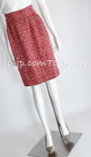 CHANEL 88S Vintage Red Ivory Mademoiselle Buttons Jacket Skirt Suit 36 38 シャネル ヴィンテージ レッド アイボリー マドモアゼル ボタン ツイード ジャケット スカート スーツ 即発