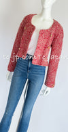 CHANEL 88S Vintage Red Ivory Mademoiselle Buttons Jacket Skirt Suit 36 38 シャネル ヴィンテージ レッド アイボリー マドモアゼル ボタン ツイード ジャケット スカート スーツ 即発