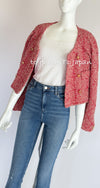 CHANEL 88S Vintage Red Ivory Mademoiselle Buttons Jacket Skirt Suit 36 38 シャネル ヴィンテージ レッド アイボリー マドモアゼル ボタン ツイード ジャケット スカート スーツ 即発