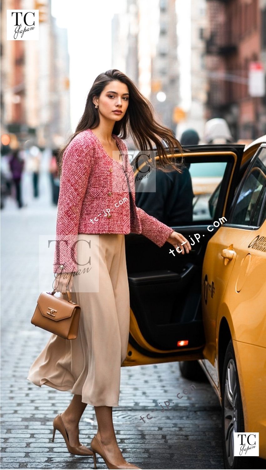 CHANEL 88S Vintage Red Ivory Mademoiselle Buttons Jacket Skirt Suit 36 38 シャネル ヴィンテージ レッド アイボリー マドモアゼル ボタン ツイード ジャケット スカート スーツ 即発